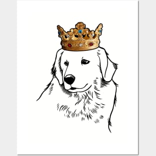 Great Pyrenees Dog King Queen Wearing Crown Posters and Art